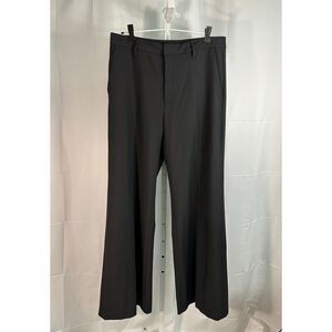 NWT Banana Republic Size 32 Black Sculpted Stretch Wide Leg Women's Trousers‎